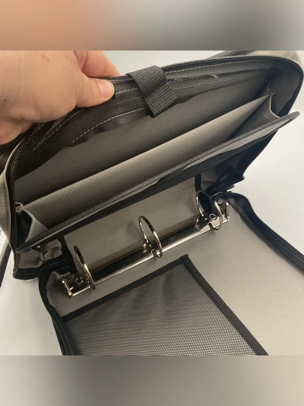 Mojo Black 3 Ring 2.25” Zipper Binder File Folder Tablet Storage School Organize